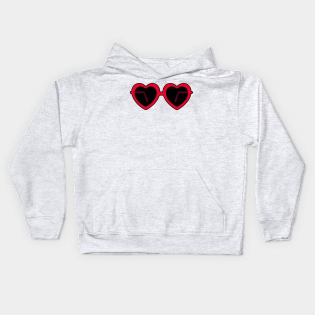 Heart Shaped Sunglasses Kids Hoodie by Isabelledesign